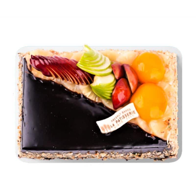 Hyperone Half Chocolate Half Fruits Rectangular Torte Hyperone Half Chocolate Half Fruits Rectangular Torte - Image 1