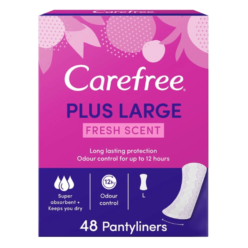 Carefree Plus Large Fresh Scent Pantyliners - 48 Pads Carefree Plus Large Fresh Scent Pantyliners - 48 Pads - Image 1