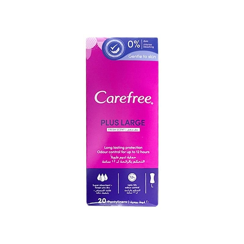 Carefree Fresh Scent Pantyliners - Plus Large - 20 Pantyliners Carefree Fresh Scent Pantyliners - Plus Large - 20 Pantyliners - Image 1