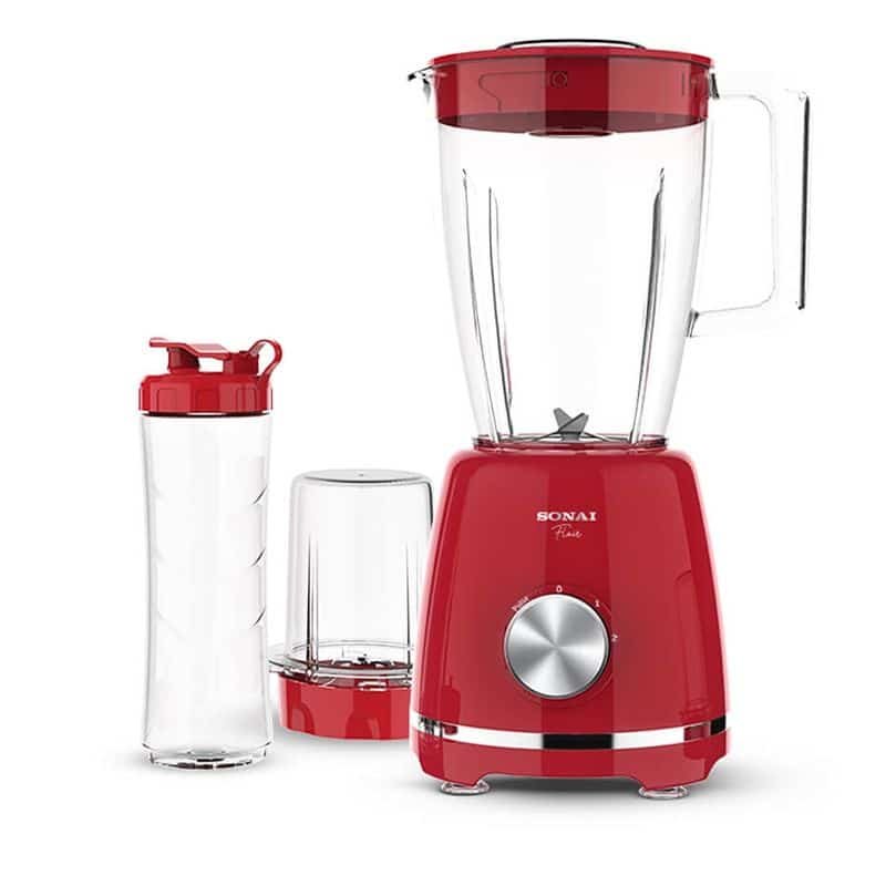 Sonai Flair Blender 3*1 - 1.5L - 500W - Red- SH-6060 Sonai Flair Blender 3*1 - 1.5L - 500W - Red- SH-6060 - Image 1