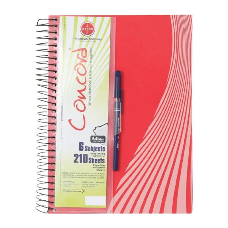 Sasco Concord Spiral Notebook - 6 Subjects - 210 Papers - Size A4 Sasco Concord Spiral Notebook - 6 Subjects - 210 Papers - Size A4 - Image 1