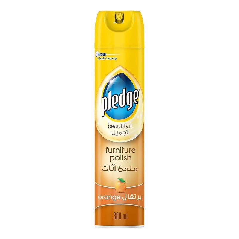Pledge Orange Furniture Polish Spray Cleaner - 300ml Pledge Orange Furniture Polish Spray Cleaner - 300ml - Image 1