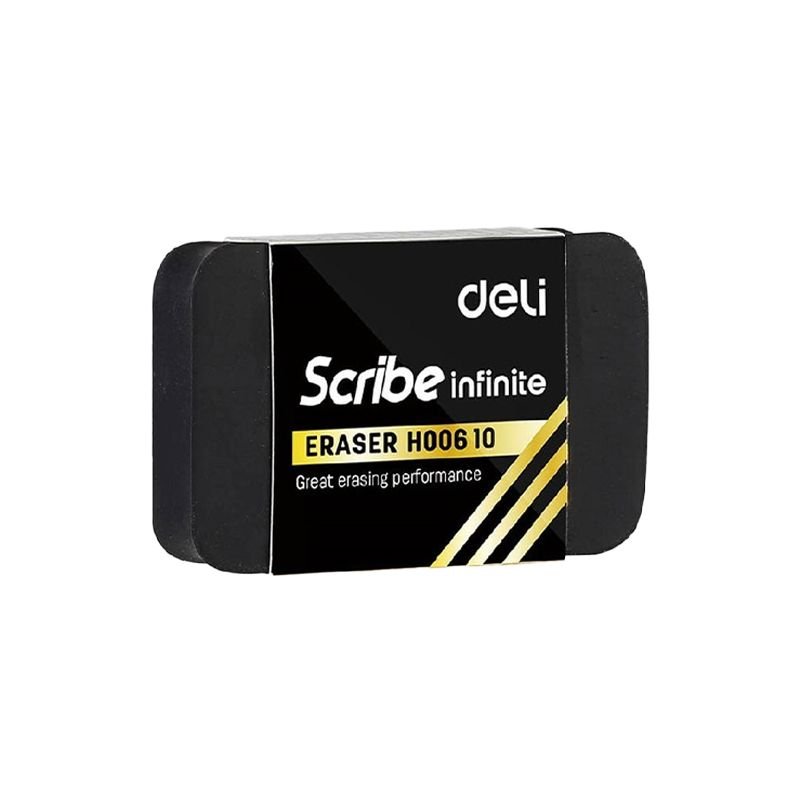 Deli Black Eraser - 46 x 30 x 11mm - EH00610 Deli Black Eraser - 46 x 30 x 11mm - EH00610 - Image 1