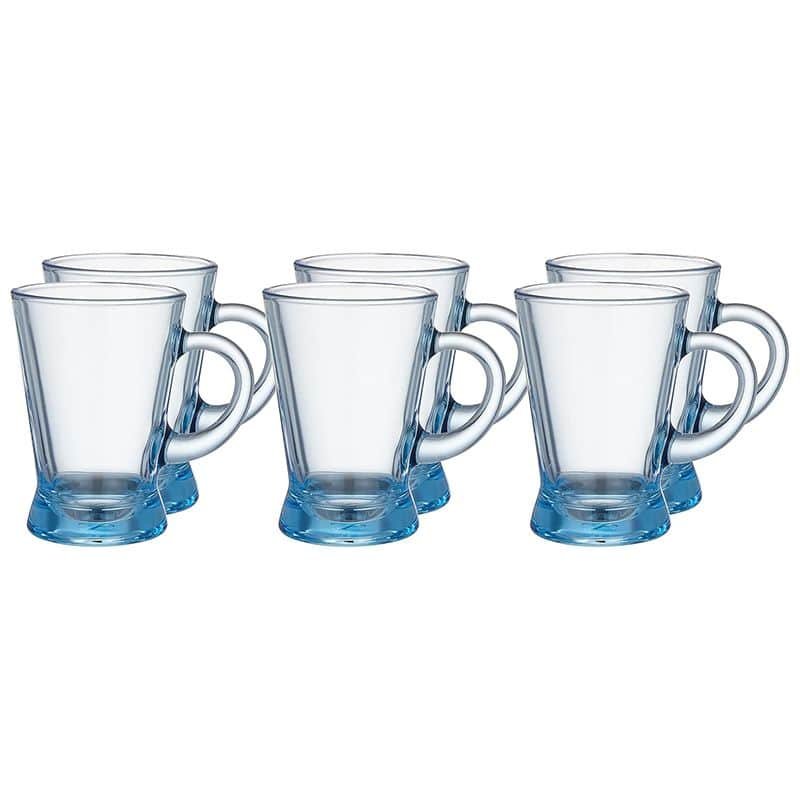 Pasabahce Heybeli Drinkware Set - 180 cc - Turquoise - 6 Pieces Pasabahce Heybeli Drinkware Set - 180 cc - Turquoise - 6 Pieces - Image 1